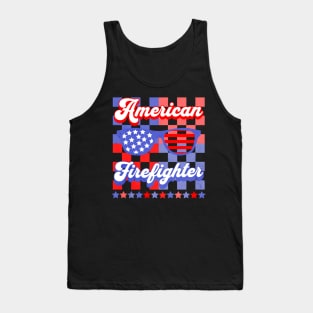 American Firefigher 4th of July Shirt Tank Top